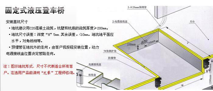 固定液压登车桥地坑